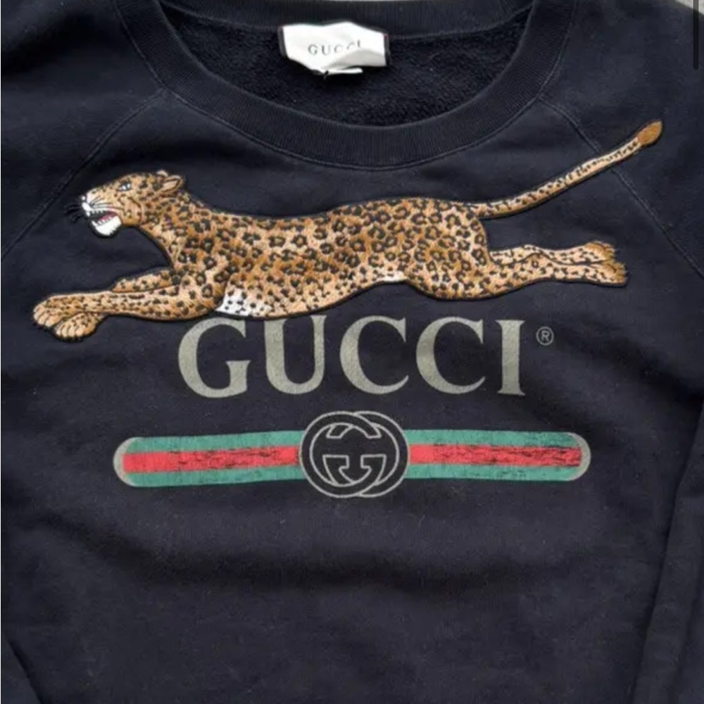 Gucci logo Sweatshirt with leopard